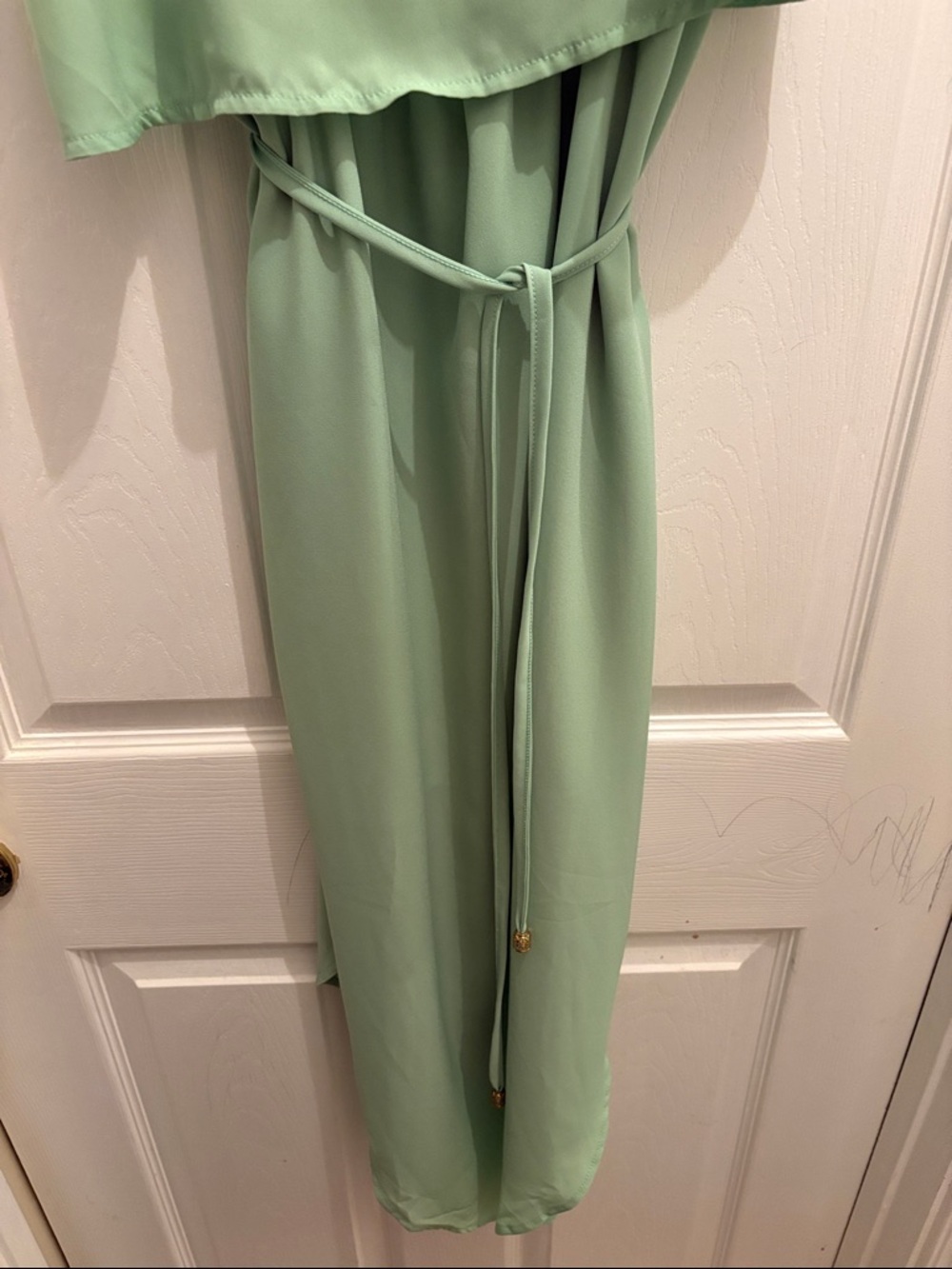 Light Green Spaghetti Strap Madi Dress - Picture 8 of 9